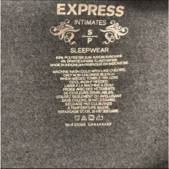 Express Intimates Dark Grey Sleep Dress - Picture 4 of 4